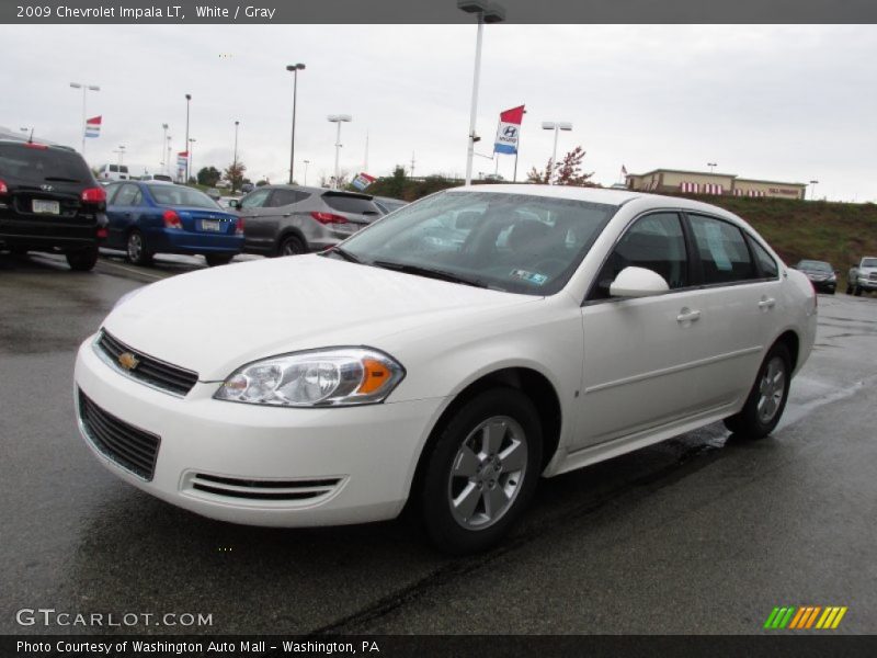 White / Gray 2009 Chevrolet Impala LT