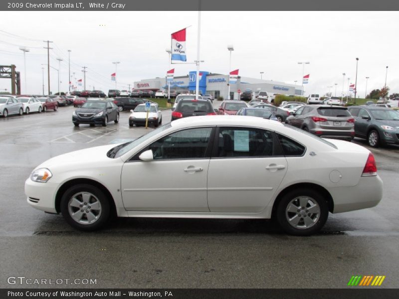 White / Gray 2009 Chevrolet Impala LT