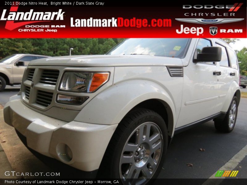 Bright White / Dark Slate Gray 2011 Dodge Nitro Heat