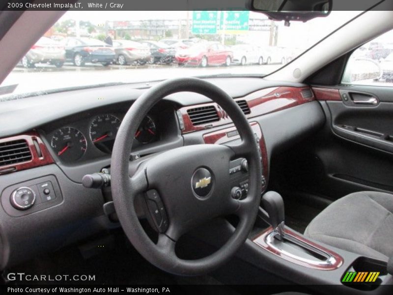 White / Gray 2009 Chevrolet Impala LT