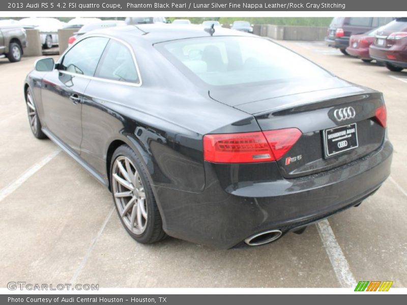 Phantom Black Pearl / Lunar Silver Fine Nappa Leather/Rock Gray Stitching 2013 Audi RS 5 4.2 FSI quattro Coupe