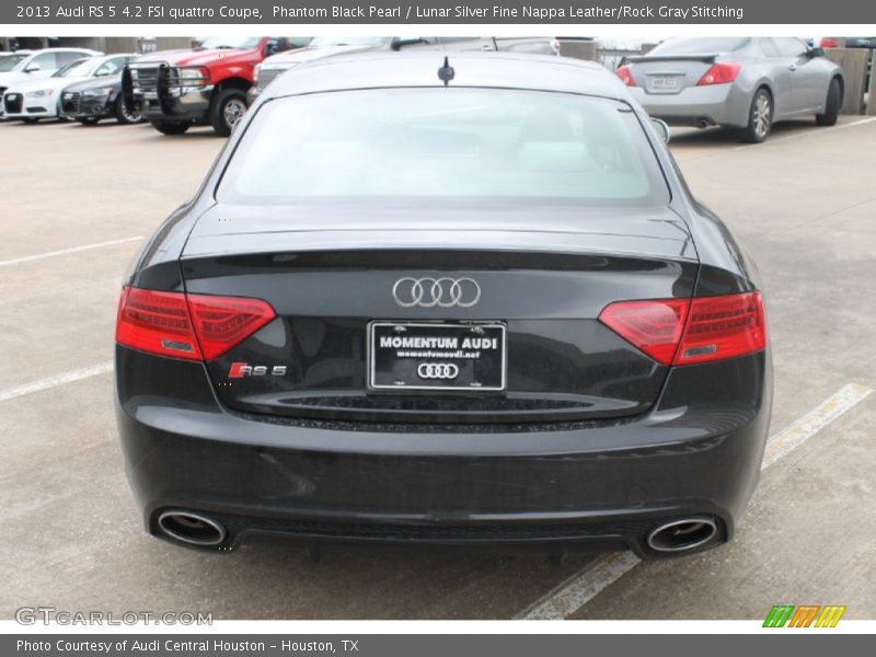 Phantom Black Pearl / Lunar Silver Fine Nappa Leather/Rock Gray Stitching 2013 Audi RS 5 4.2 FSI quattro Coupe