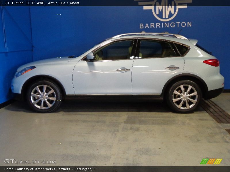Arctic Blue / Wheat 2011 Infiniti EX 35 AWD