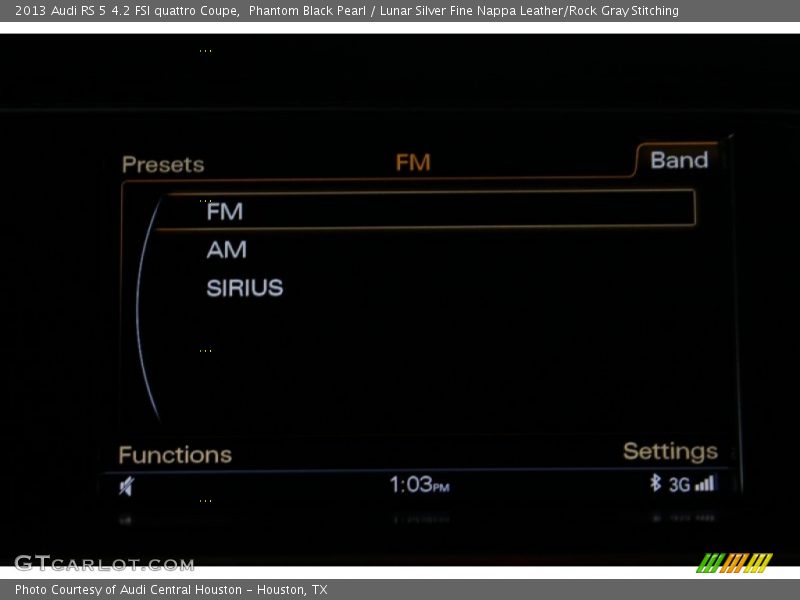 Phantom Black Pearl / Lunar Silver Fine Nappa Leather/Rock Gray Stitching 2013 Audi RS 5 4.2 FSI quattro Coupe