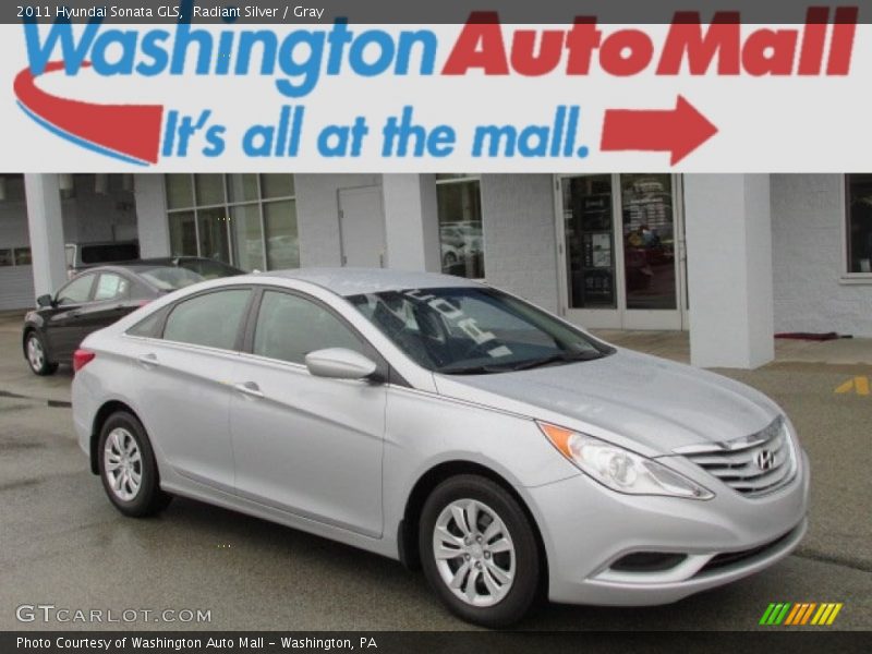 Radiant Silver / Gray 2011 Hyundai Sonata GLS