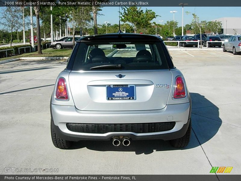 Pure Silver Metallic / Checkered Carbon Black/Black 2008 Mini Cooper S Hardtop