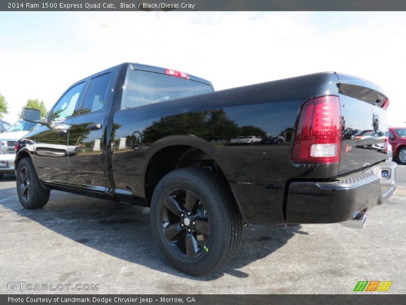 Black / Black/Diesel Gray 2014 Ram 1500 Express Quad Cab