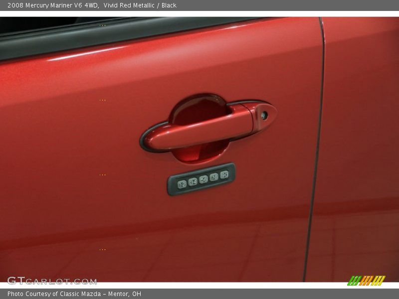 Vivid Red Metallic / Black 2008 Mercury Mariner V6 4WD