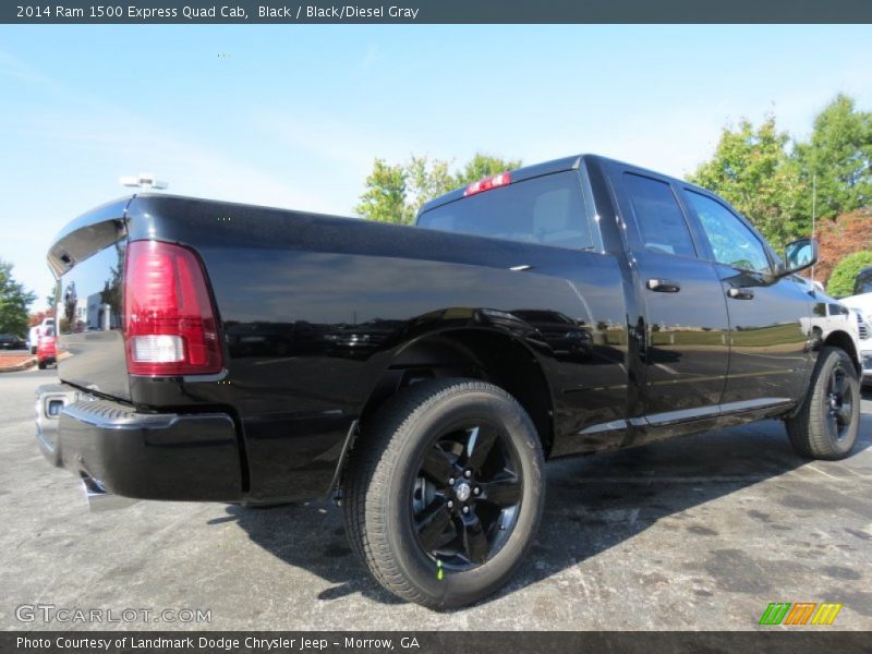 Black / Black/Diesel Gray 2014 Ram 1500 Express Quad Cab