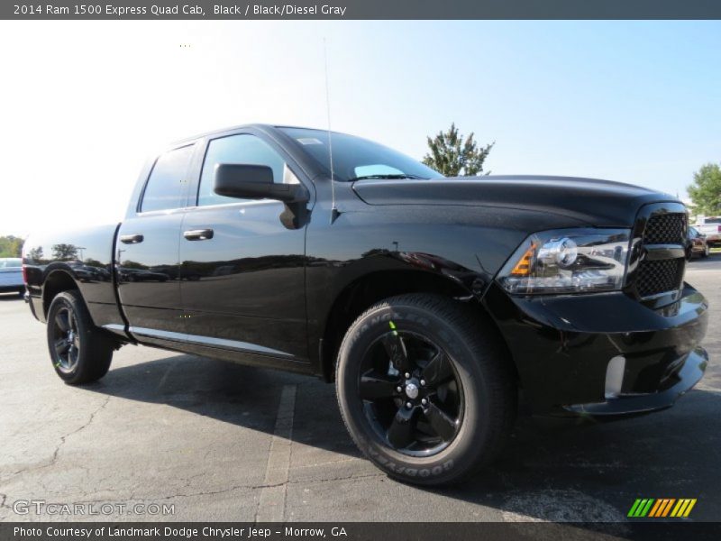 Black / Black/Diesel Gray 2014 Ram 1500 Express Quad Cab
