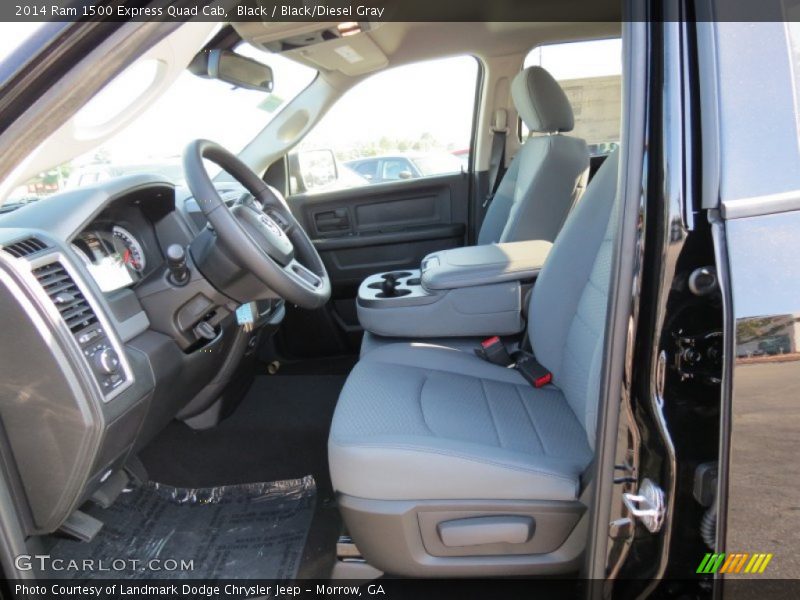 Black / Black/Diesel Gray 2014 Ram 1500 Express Quad Cab