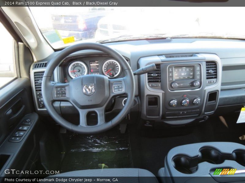 Black / Black/Diesel Gray 2014 Ram 1500 Express Quad Cab