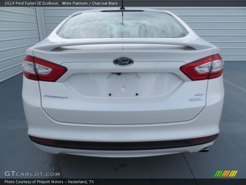 White Platinum / Charcoal Black 2014 Ford Fusion SE EcoBoost