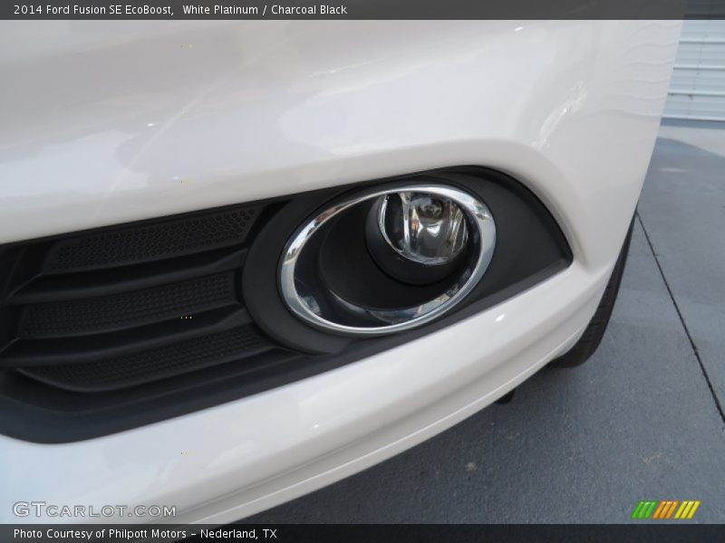 White Platinum / Charcoal Black 2014 Ford Fusion SE EcoBoost