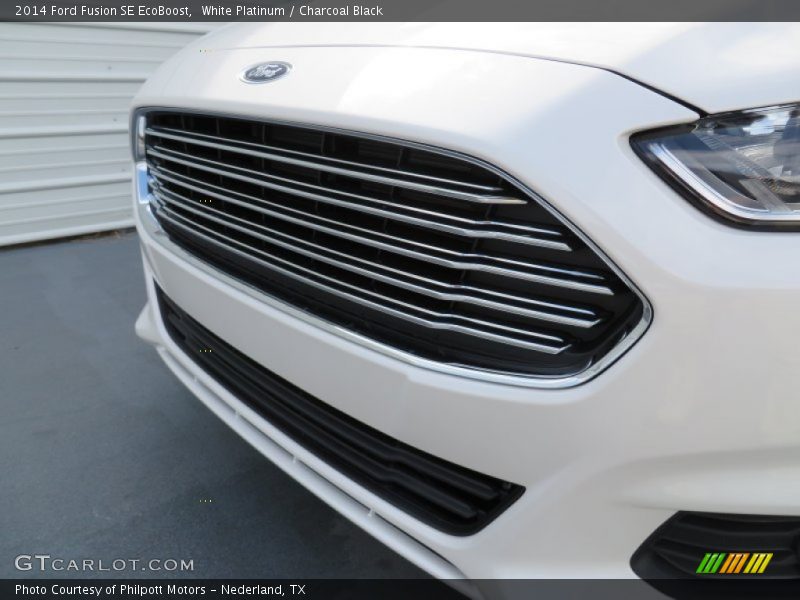 White Platinum / Charcoal Black 2014 Ford Fusion SE EcoBoost
