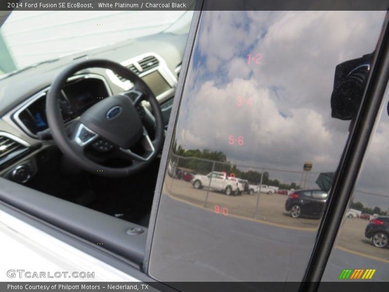 White Platinum / Charcoal Black 2014 Ford Fusion SE EcoBoost
