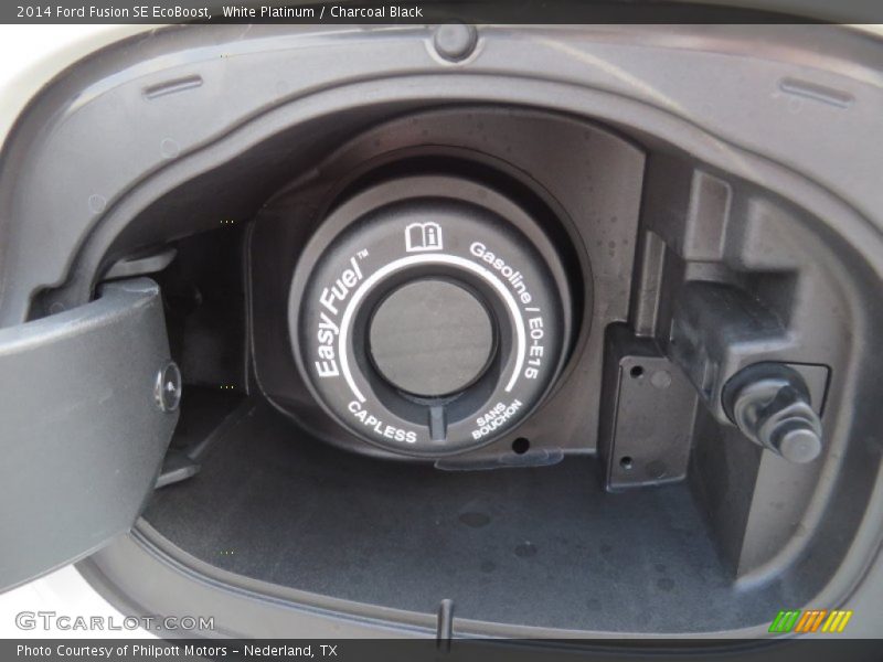White Platinum / Charcoal Black 2014 Ford Fusion SE EcoBoost