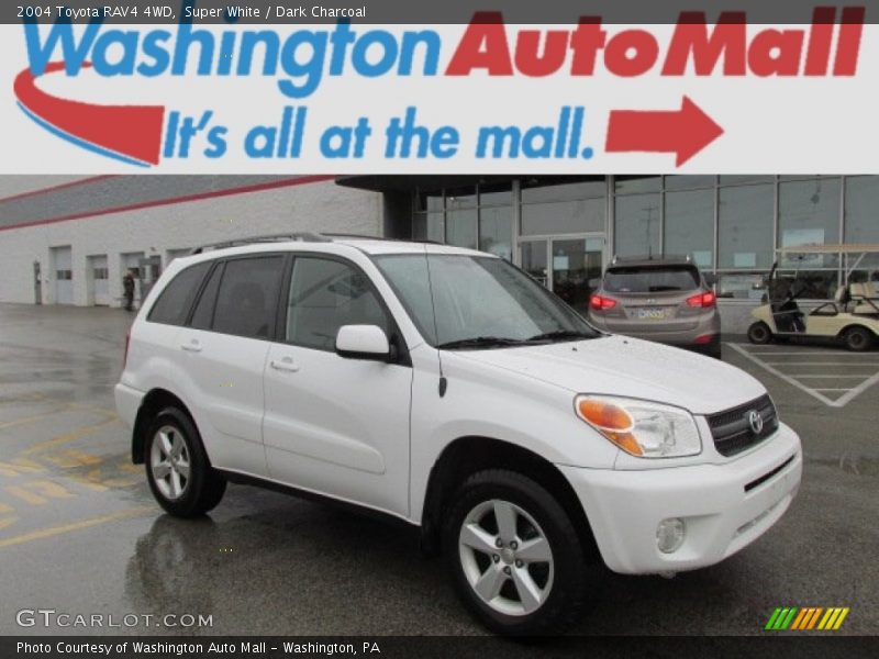 Super White / Dark Charcoal 2004 Toyota RAV4 4WD