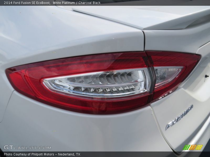 White Platinum / Charcoal Black 2014 Ford Fusion SE EcoBoost
