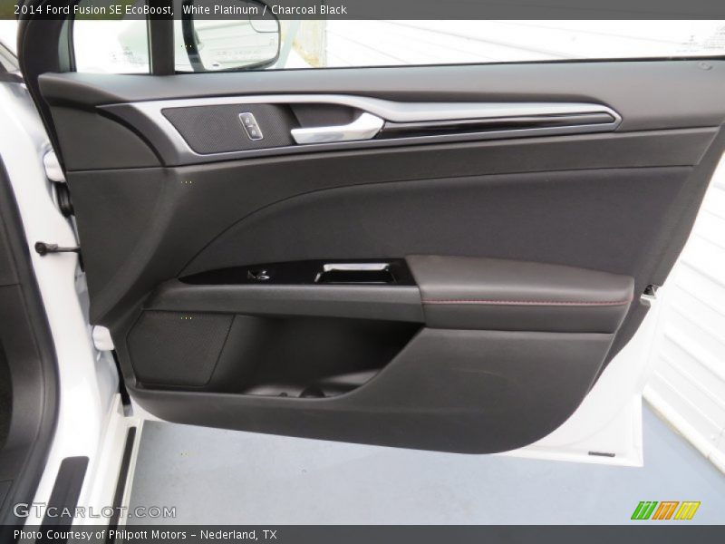 White Platinum / Charcoal Black 2014 Ford Fusion SE EcoBoost