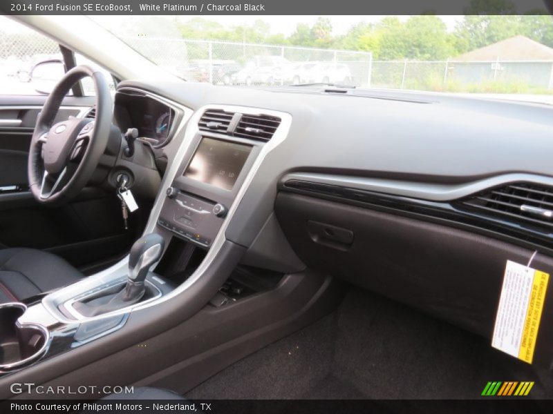 White Platinum / Charcoal Black 2014 Ford Fusion SE EcoBoost