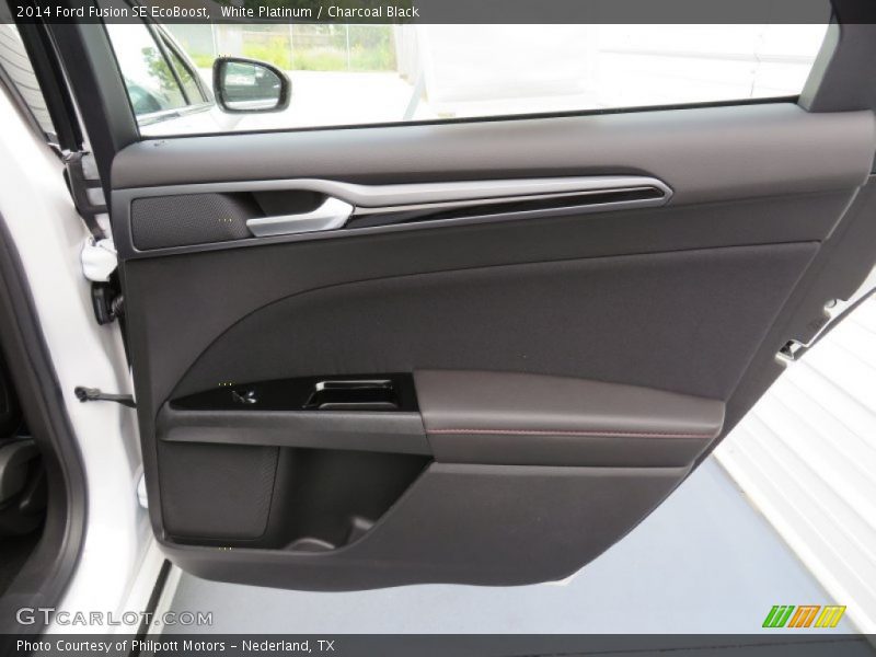 White Platinum / Charcoal Black 2014 Ford Fusion SE EcoBoost