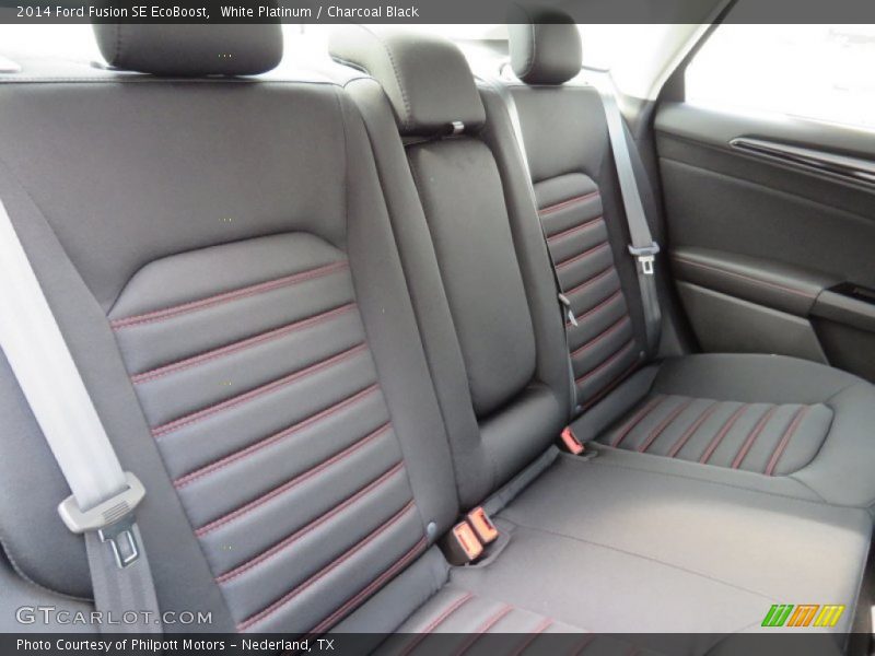 White Platinum / Charcoal Black 2014 Ford Fusion SE EcoBoost