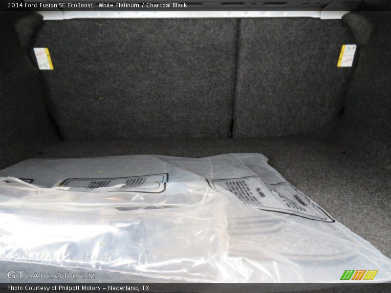 White Platinum / Charcoal Black 2014 Ford Fusion SE EcoBoost
