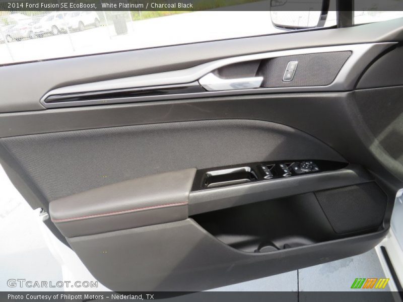 White Platinum / Charcoal Black 2014 Ford Fusion SE EcoBoost