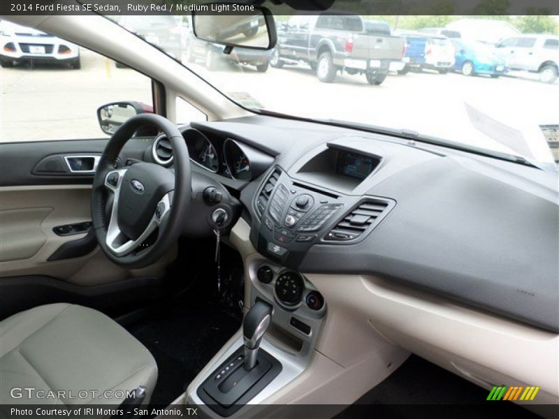 Ruby Red / Medium Light Stone 2014 Ford Fiesta SE Sedan