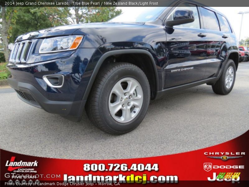 True Blue Pearl / New Zealand Black/Light Frost 2014 Jeep Grand Cherokee Laredo