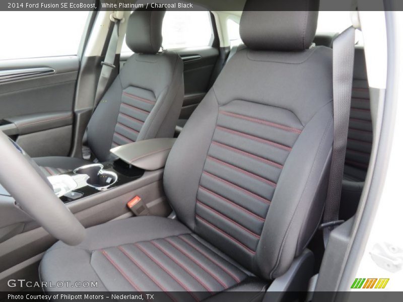 White Platinum / Charcoal Black 2014 Ford Fusion SE EcoBoost