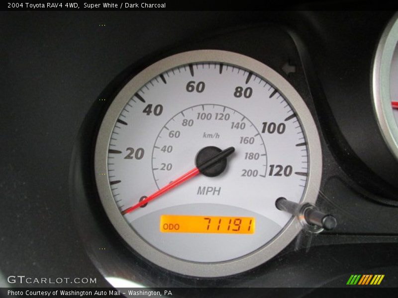 Super White / Dark Charcoal 2004 Toyota RAV4 4WD