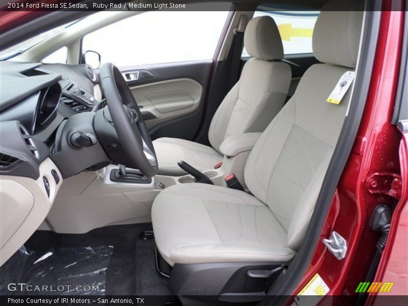 Ruby Red / Medium Light Stone 2014 Ford Fiesta SE Sedan