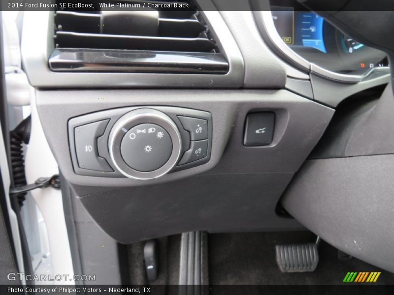White Platinum / Charcoal Black 2014 Ford Fusion SE EcoBoost