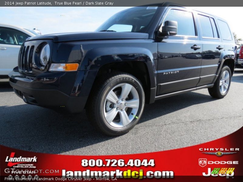 True Blue Pearl / Dark Slate Gray 2014 Jeep Patriot Latitude