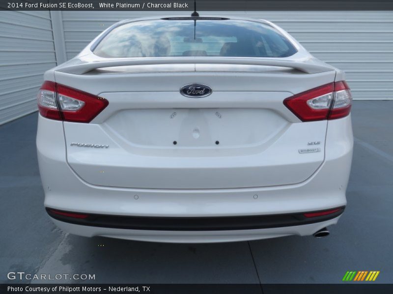 White Platinum / Charcoal Black 2014 Ford Fusion SE EcoBoost