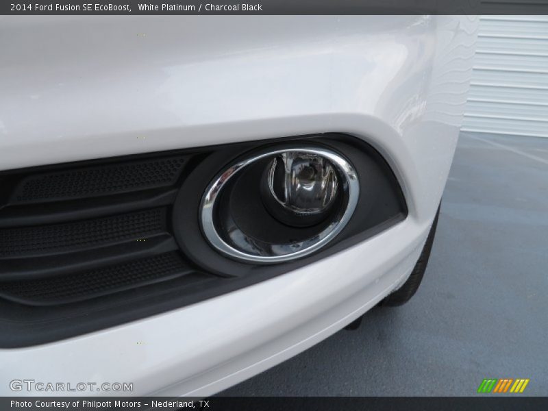 White Platinum / Charcoal Black 2014 Ford Fusion SE EcoBoost