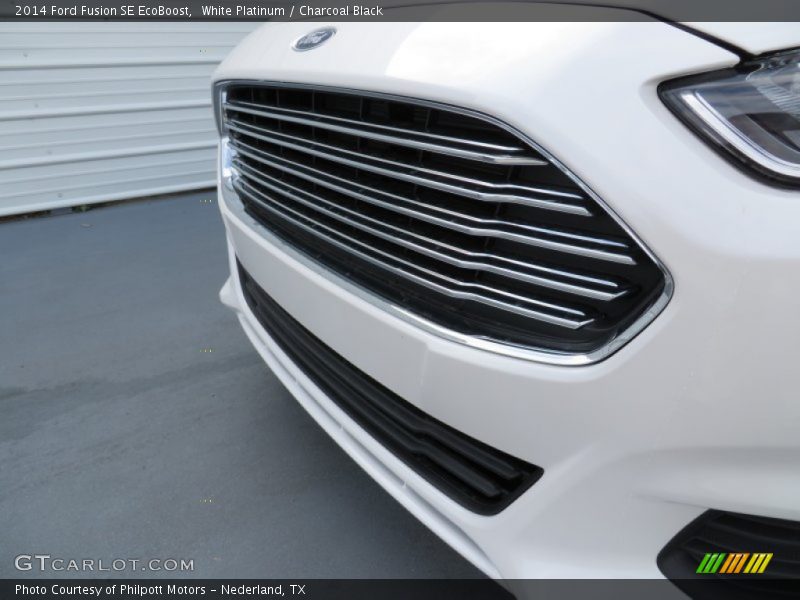 White Platinum / Charcoal Black 2014 Ford Fusion SE EcoBoost