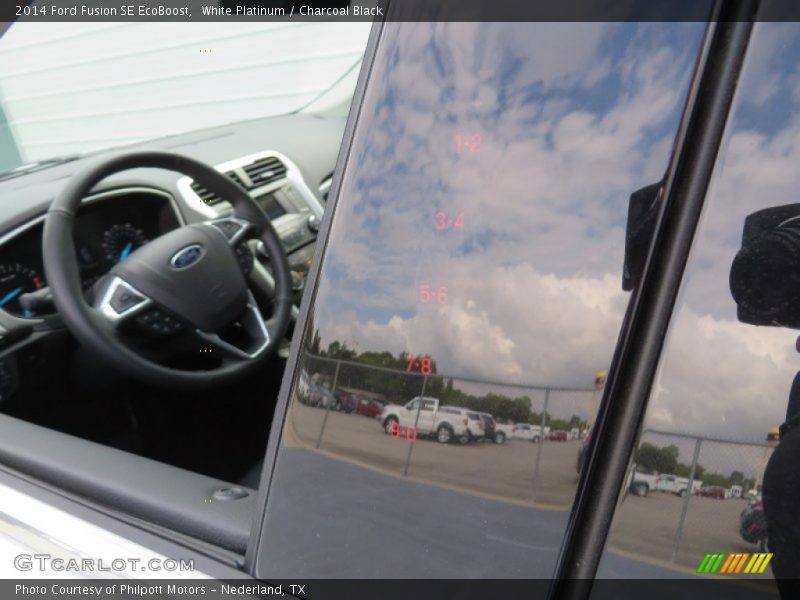 White Platinum / Charcoal Black 2014 Ford Fusion SE EcoBoost