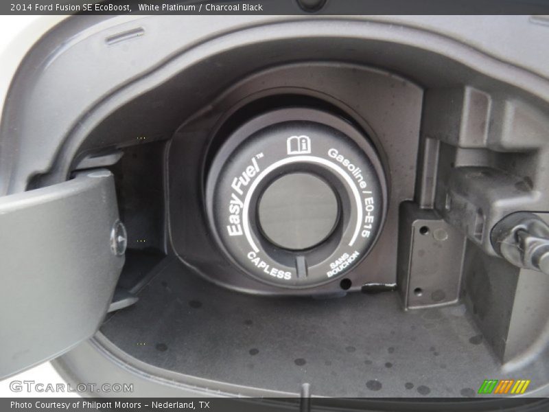 White Platinum / Charcoal Black 2014 Ford Fusion SE EcoBoost