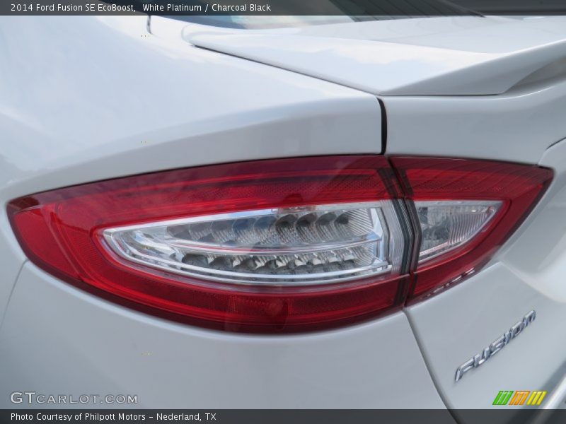 White Platinum / Charcoal Black 2014 Ford Fusion SE EcoBoost