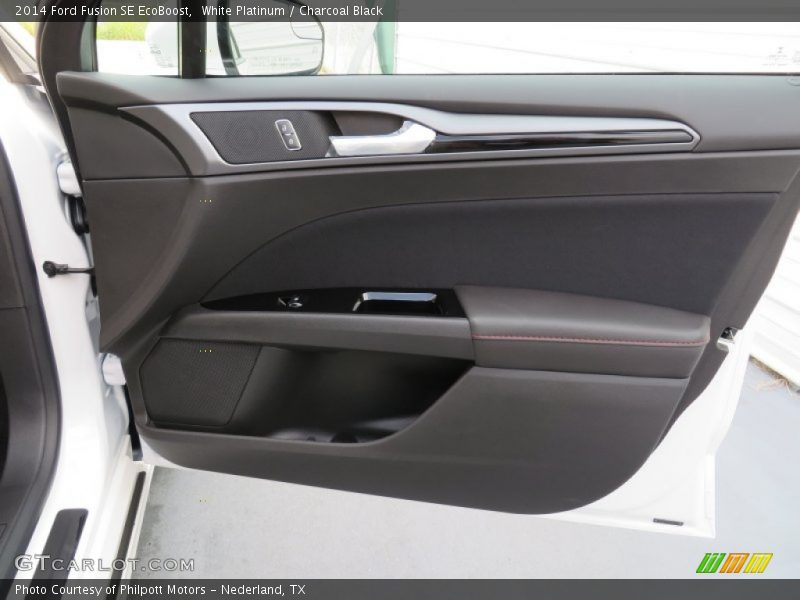 White Platinum / Charcoal Black 2014 Ford Fusion SE EcoBoost