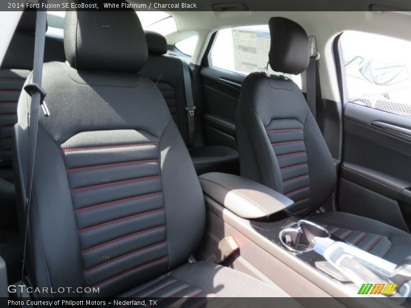 White Platinum / Charcoal Black 2014 Ford Fusion SE EcoBoost