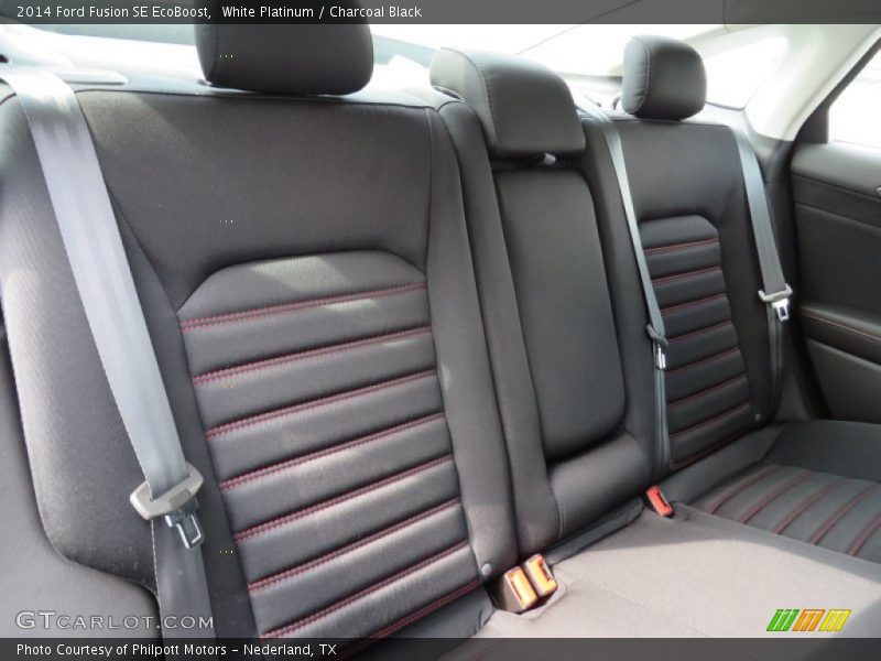 White Platinum / Charcoal Black 2014 Ford Fusion SE EcoBoost