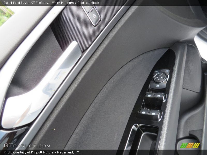White Platinum / Charcoal Black 2014 Ford Fusion SE EcoBoost