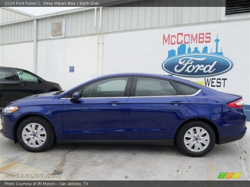 Deep Impact Blue / Earth Gray 2014 Ford Fusion S