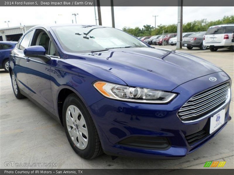 Deep Impact Blue / Earth Gray 2014 Ford Fusion S