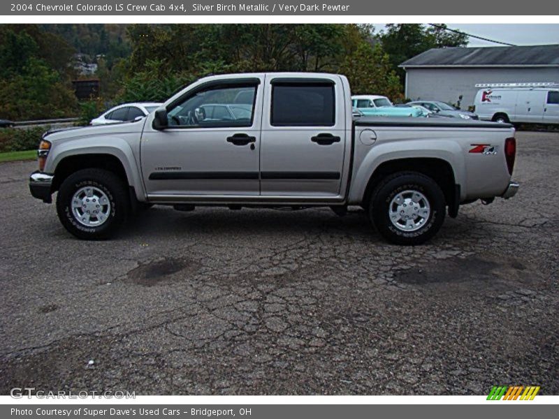 Silver Birch Metallic / Very Dark Pewter 2004 Chevrolet Colorado LS Crew Cab 4x4
