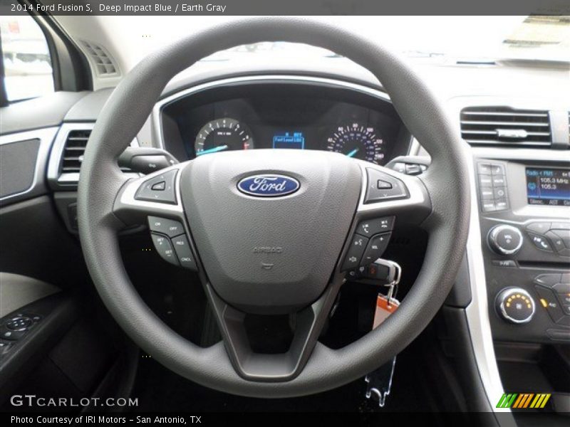 Deep Impact Blue / Earth Gray 2014 Ford Fusion S